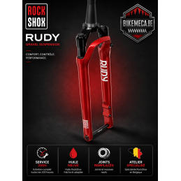 Entretien RockShox Rudy | Service 200h Gravel | Bikemeca Belgique